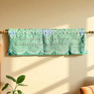 Christian Embroidered Tapestry Wall Hanging "To everything there is a season..."